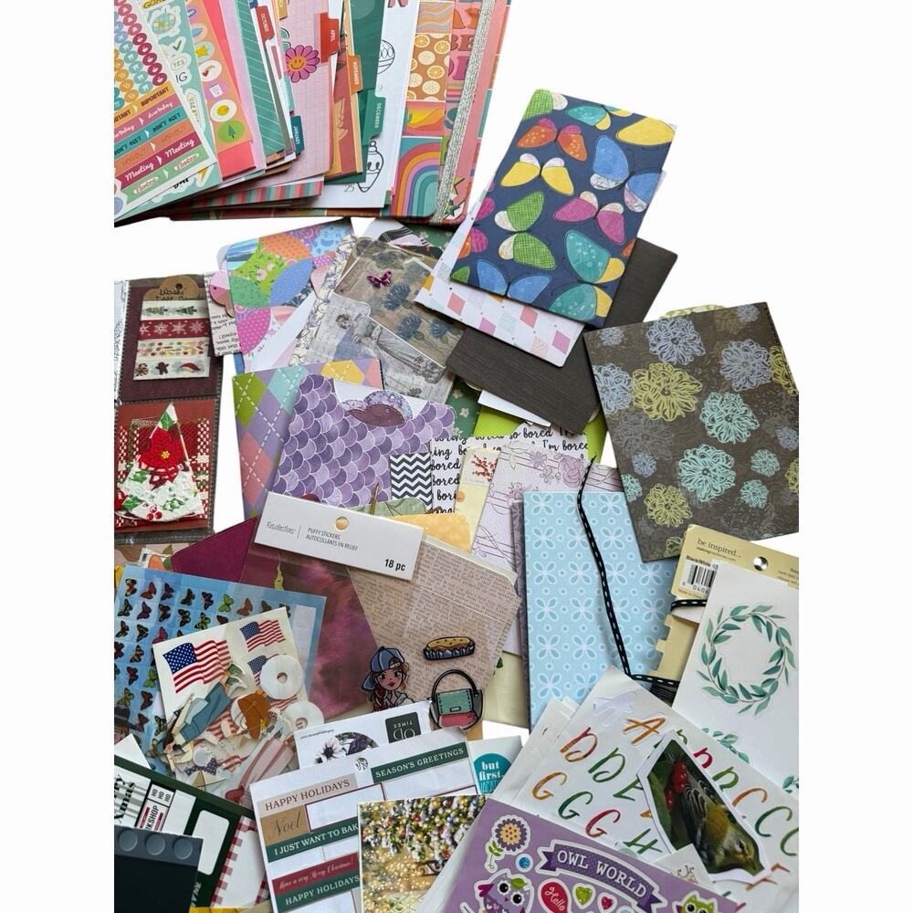 Mixed Scrapbook Sticker Ephemera Lot Junk Journal Planner Craft Paper Supplies - Picture 14 of 16